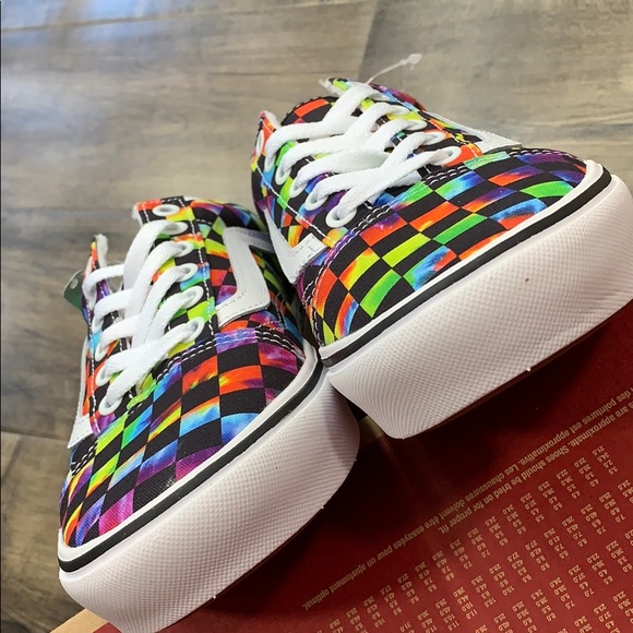 •VANS COMFYCUSH OLD SKOOL Tie-Dye CHECKERBOARD Mens - Picture 5 of 16